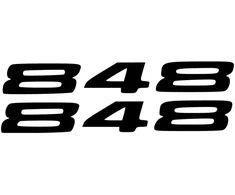 Ducati Stickers Motociklo lipdukai Ducati 848, retro stiliaus, 2 vnt.