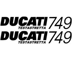 Ducati Stickers Motociklo lipdukai Ducati 749 Testastretta, apdailos plastikams, 2 vnt.