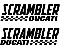 Ducati Stickers Motociklo lipdukai Ducati Scrambler Retro V4, retro stiliaus, 2 vnt.