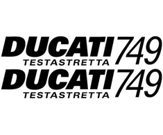 Ducati Stickers Motociklo lipdukai Ducati 749, retro stiliaus, 2 vnt.