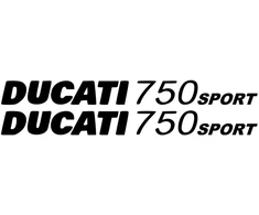 Ducati Stickers Motociklo lipdukai Ducati 750 Sport V2, retro stiliaus, 2 vnt.