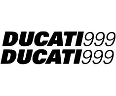 Ducati Stickers Motociklo lipdukai Ducati Superbike 999 Racing Team, sportinio stiliaus, 2 vnt.