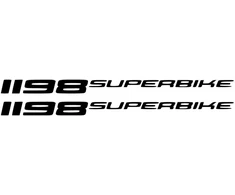 Ducati Stickers Motociklo lipdukai Ducati Superbike 1198 Racing Team, apdailos plastikams, 2 vnt.
