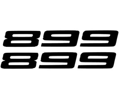 Ducati Stickers Motociklo lipdukai Ducati 899 Panigale Racing Numbers, apdailos plastikams, 2 vnt.