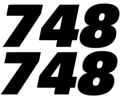 Ducati Stickers Motociklo lipdukai Ducati 748 Model, retro stiliaus, 2 vnt.