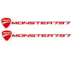 Ducati Stickers Motociklo lipdukai Ducati Monster 797, apdailos plastikams, 2 vnt.