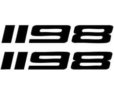 Ducati Stickers Motociklo lipdukai Ducati Superbike 1198, kėbulo apdailai, 2 vnt.