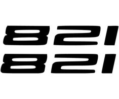 Ducati Stickers Motociklo lipdukai Ducati Monster 821 Racing Numbers, sportinio stiliaus, 2 vnt.