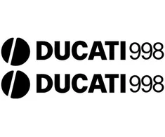 Ducati Stickers Motociklo lipdukai Ducati 998 V2, kėbulo apdailai, 2 vnt.