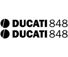 Ducati Stickers Motociklo lipdukai Ducati 848 V2, kėbulo apdailai, 2 vnt.
