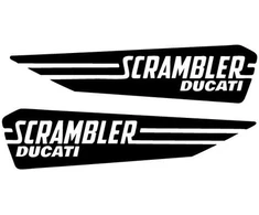 Ducati Stickers Motociklo lipdukai Ducati Scrambler Retro V8, retro stiliaus, 2 vnt.