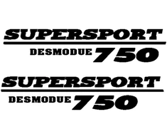 Ducati Stickers Motociklo lipdukai Ducati Supersport 750, apdailos plastikams, 2 vnt.