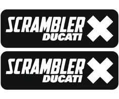 Ducati Stickers Motociklo lipdukai Ducati Scrambler, dizainas Nr. 10, retro stiliaus, 2 vnt.