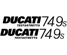 Ducati Stickers Motociklo lipdukai Ducati 749S, apdailos plastikams, 2 vnt.