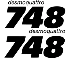 Ducati Stickers Motociklo lipdukai Ducati 748 Desmoquattro, sportinio stiliaus, 2 vnt.