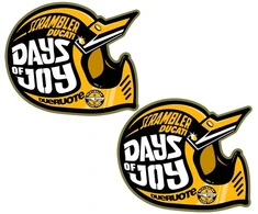 Ducati Stickers Motociklo lipdukai Ducati Scrambler Days Of Joy, 2 vnt.