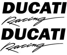 Ducati Stickers Motociklo lipdukai Ducati Racing Team V2, sportinio stiliaus, 2 vnt.