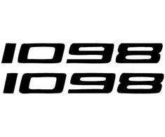 Ducati Stickers Motociklo lipdukai Ducati Superbike 1098, apdailos plastikams, 2 vnt.
