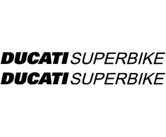 Ducati Stickers Motociklo lipdukai Ducati Superbike Racing Team, galinei apdailai, 2 vnt.