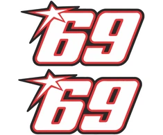 Ducati Stickers Motociklo lipdukai Ducati 848 Nicky Hayden 69, dizainas Nr. 5, 2 vnt.