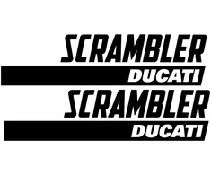 Ducati Stickers Motociklo lipdukai Ducati Scrambler Retro V5, retro stiliaus, 2 vnt.