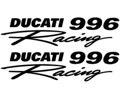 Ducati Stickers Motociklo lipdukai Ducati 996 Racing Team, apdailos plastikams, 2 vnt.