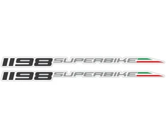 Ducati Stickers Motociklo lipdukai Ducati Superbike 1198 Racing Team, sportinio stiliaus, 2 vnt.
