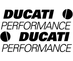 Ducati Stickers Motociklo lipdukai Ducati Performance V2, kėbulo apdailai, 2 vnt.