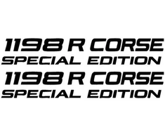 Ducati Stickers Motociklo lipdukai Ducati 1198 R Corse, sportinio stiliaus, 2 vnt.