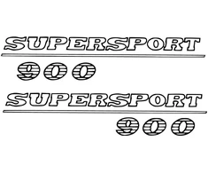 Ducati Stickers Motociklo lipdukai Ducati Supersport 900, retro stiliaus, 2 vnt.