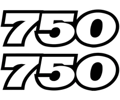 Ducati Stickers Motociklo lipdukai Ducati Supersport 750, retro stiliaus, juodos ir baltos spalvos, 2 vnt.