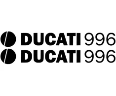 Ducati Stickers Motociklo logotipo lipdukai Ducati 996, degalų bakui, 2 vnt.