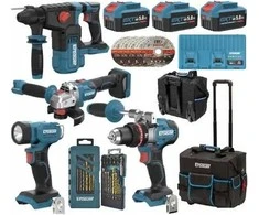 Erbauer G2 15in1 įrankių rinkinys su baterijomis