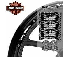 Harley-Davidson V-Rod / Sportster ratlankių lipdukai – juodos juostelės 16 vnt.