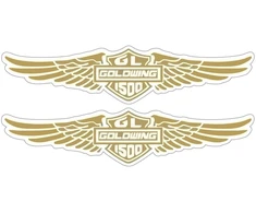 Honda Motorcycle Stickers Motociklo lipdukai Honda Gold Wing GL1500, su sparnų motyvu, kelionių stiliaus, 2 vnt.