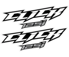 Honda Motorcycle Stickers Motorolerio lipdukai Honda Click 125i Graphics - Refreshed, dizainas Nr. 2, 2 vnt.
