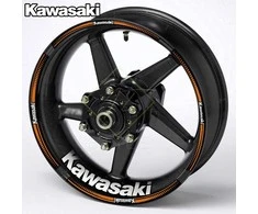 KAWASAKI ratlankių lipdukai sportiniams motociklams – ryškus sportinis stilius