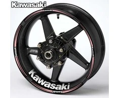 KAWASAKI ratų lipdukai – premium ratlankių dekoravimo rinkinys