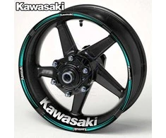 KAWASAKI sport bike ratlankių lipdukai – aukštos kokybės vinilo rinkinys