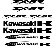 Kawasaki ZX-6R motociklo lipdukų rinkinys