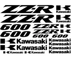 Kawasaki ZZ-R 600 KMK17 lipdukų rinkinys