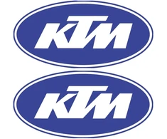 Ktm Stickers Motociklo logotipo lipdukai KTM, apvalaus dizaino, mėlynos spalvos, 2 vnt.