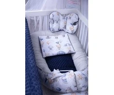 Kūdikių kokonų lizdelis „Minky“ rinkinys XXL „BabyMam“ 7 dalys