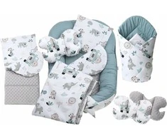 Kūdikių kokonų lizdelis „Minky“ rinkinys XXL „BabyMam“ 7 dalys