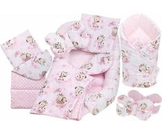 Kūdikių kokonų lizdelis „Minky“ rinkinys XXL „BabyMam“ 7 dalys