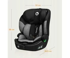 Lionelo LEVI i-Size kėdutė 76-150 cm 9-36 kg juoda
