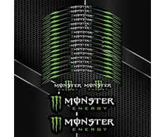 Monster Energy motociklo ratų lipdukų rinkinys