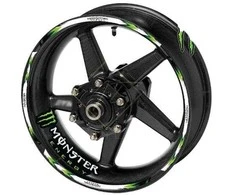 Motociklo ratų lipdukų rinkinys Monster