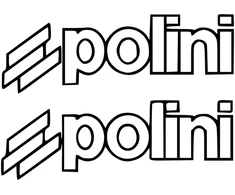 Motociklu Lipdukai Motorolerio lipdukai Polini, kontūrinio dizaino, 2 vnt.