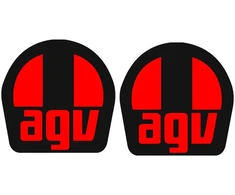 Motociklu Lipdukai Šalmo emblemos lipdukai AGV Helmet, šalmui skirto dizaino, spausdinto dizaino, raudonos spalvos, 2 vnt.